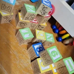 Toys | Set Of 19 Abc Alphabet Blocks Including Multisided Letters ...